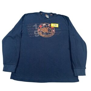 Vintage 90sThe North Face Thermal Shirt Men XL Navy Trans-Antarctica 1990 Waffle